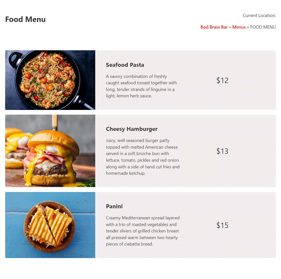 Online Menu Maker